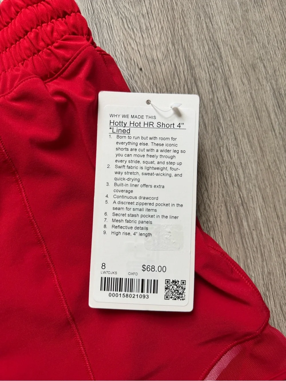 ❤️ Lululemon Hotty Hot High-Rise Short 4” Lined Size 8 ❤️